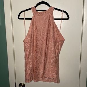 Pink Floral Halter Top